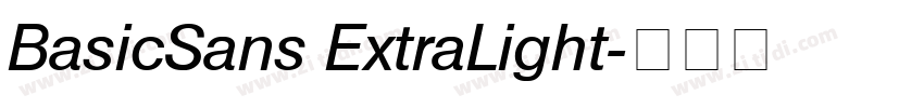 BasicSans ExtraLight字体转换